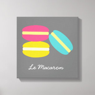 Franse macaroncentrische koekjes canvas afdruk