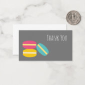 Franse macaroncentrische koekjes notitiekaartje (Voorkant / Achterkant in situ)