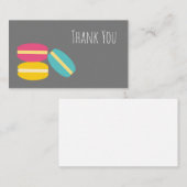 Franse macaroncentrische koekjes notitiekaartje (Voorkant / Achterkant)