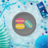 Franse macaroncentrische koekjes papieren bordje (Feest)