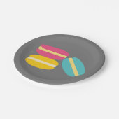 Franse macaroncentrische koekjes papieren bordje (Gekanteld)