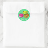 Franse macaroncentrische koekjes ronde sticker (Tas)