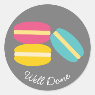Franse macaroncentrische koekjes ronde sticker