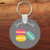 Franse macaroncentrische koekjes sleutelhanger (Voorkant)