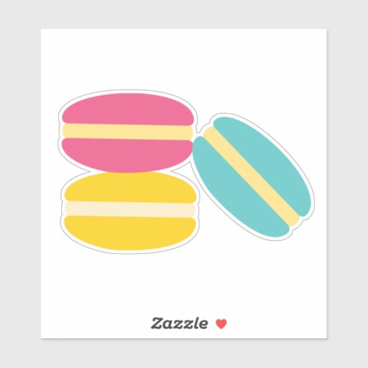Franse macaroncentrische koekjes sticker (Vel)