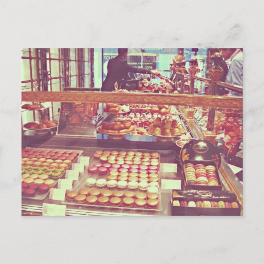 -Franse macaronneatshop Briefkaart (Voorkant)