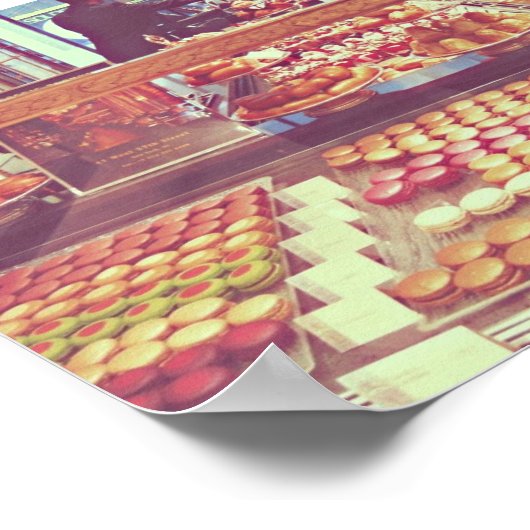 -Franse macaronnetshop Poster (Hoek)