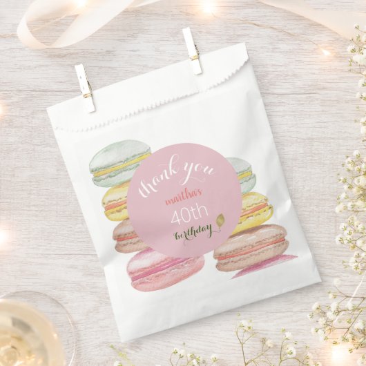 Franse Macarons Aquarel Handgeschilderd Bedankzakje (Geknipt)