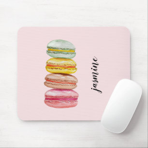 Franse Macarons Aquarel Handgeschilderd Muismat