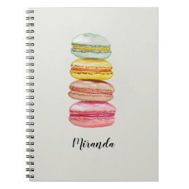 Franse Macarons Aquarel Handgeschilderd Notitieboek
