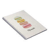 Franse Macarons Aquarel Handgeschilderd Notitieboek (Rechterzijde)
