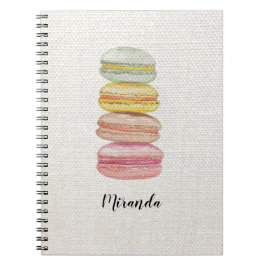 Franse Macarons Aquarel Handgeschilderd Notitieboek
