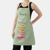 Franse Macarons Aquarel Handgeschilderd Schort (Insitu)
