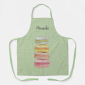 Franse Macarons Aquarel Handgeschilderd Schort (Voorkant)