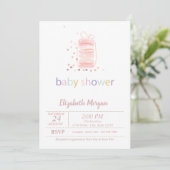 Franse Macarons Baby Shower Uitnodiging (Staand voorkant)