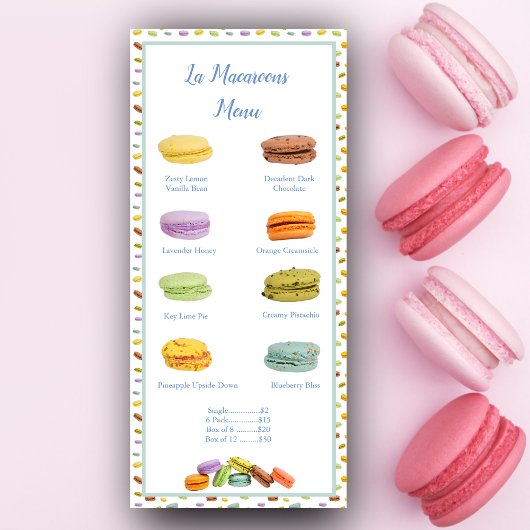 Franse Macarons Bakkerij Smaak Prijs Menu