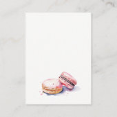 Franse macarons bakkerijboeken voor Baby shower Informatiekaartje (Achterkant)