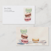 Franse Macarons Biz-kaart Visitekaartje (Voorkant / Achterkant)