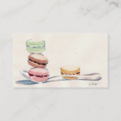 Franse Macarons Biz-kaart Visitekaartje (Achterkant)