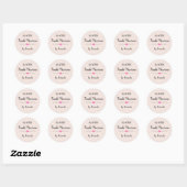Franse Macarons blush roze script Ronde Sticker (Vel)
