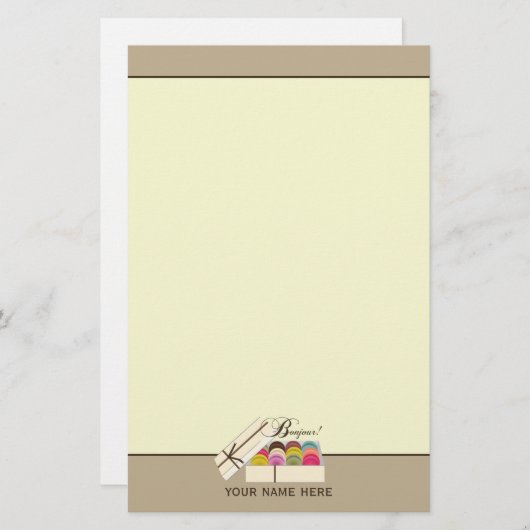 Franse Macarons Bonjour! Speciaal papier (Voorkant / Achterkant)