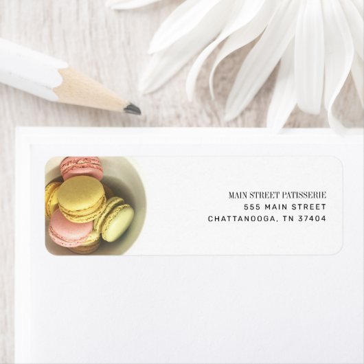 Franse Macarons Bowl Bakery Patisserie Business Etiket (Insitu)