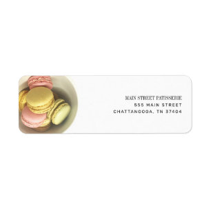 Franse Macarons Bowl Bakery Patisserie Business Etiket
