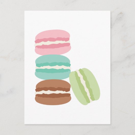 Franse Macarons Briefkaart (Voorkant)