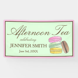 Franse Macarons Bruiloft Afternoon Tea Feestje Spandoek