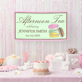 Franse Macarons Bruiloft Afternoon Tea Feestje Spandoek