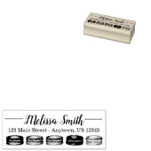 Franse Macarons Bruiloft Feestelijke Thee Party Rubberstempel (Gestempeld)