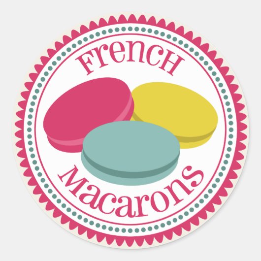 Franse Macarons Envelope Seal Sticker (Voorkant)