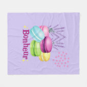 Franse Macarons Fleece Deken (Voorkant (Horizontaal))