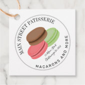 Franse Macarons Food Business Patisserie Bedankjes Labels (Voorkant)