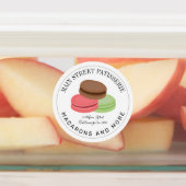 Franse Macarons Food Business Restaurant Labels (Aangebracht)