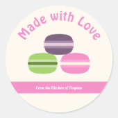 Franse Macarons gemaakt met Sticker liefdeslabel (Voorkant)