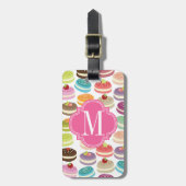 Franse Macarons gepersonaliseerd Bagagelabel (Voorkant verticaal)