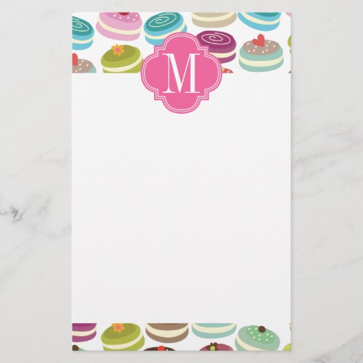 Franse Macarons gepersonaliseerd Briefpapier (Voorkant)