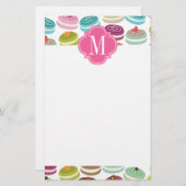 Franse Macarons gepersonaliseerd Briefpapier (Voorkant / Achterkant)