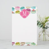 Franse Macarons gepersonaliseerd Briefpapier (Staand voorkant)