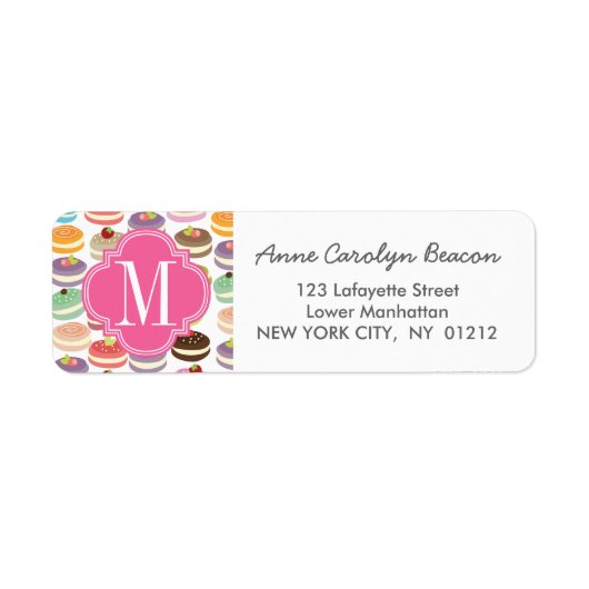 Franse Macarons gepersonaliseerd Etiket (Voorkant)