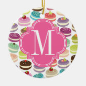 Franse Macarons gepersonaliseerd Keramisch Ornament (Voorkant)