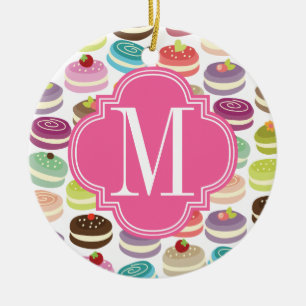 Franse Macarons gepersonaliseerd Keramisch Ornament