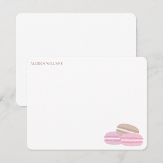 Franse Macarons Hartelijk dank Kaart (Voorkant / Achterkant)