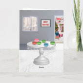 Franse Macarons Kerstavond en -ochtend Parijs Feestdagen Kaart (Achterkant)