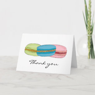Franse Macarons (Makarons) dankt u Bedankkaart