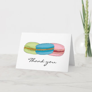 Franse Macarons (Makarons) dankt u Bedankkaart