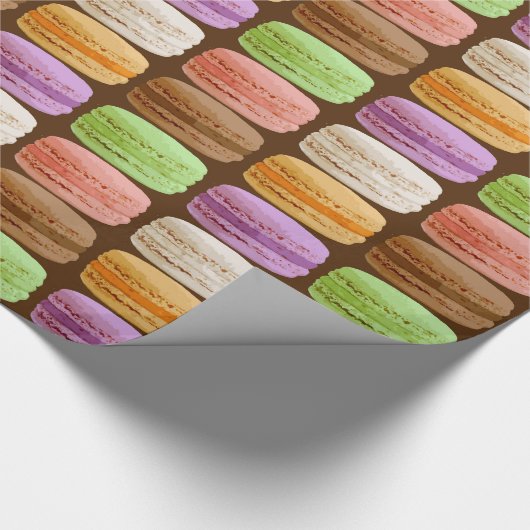Franse Macarons - meerkleurige pastels Cadeaupapier (Hoek)