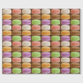 Franse Macarons - meerkleurige pastels Cadeaupapier (Vlak)