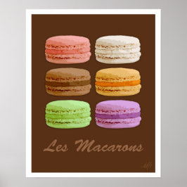 Franse Macarons - meerkleurige pastels Poster